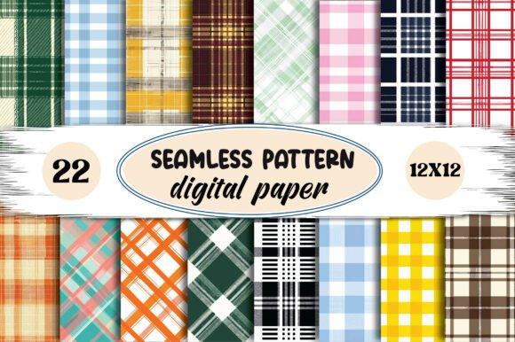 Download Seamless Plaid Digital Paper - Digital Collection